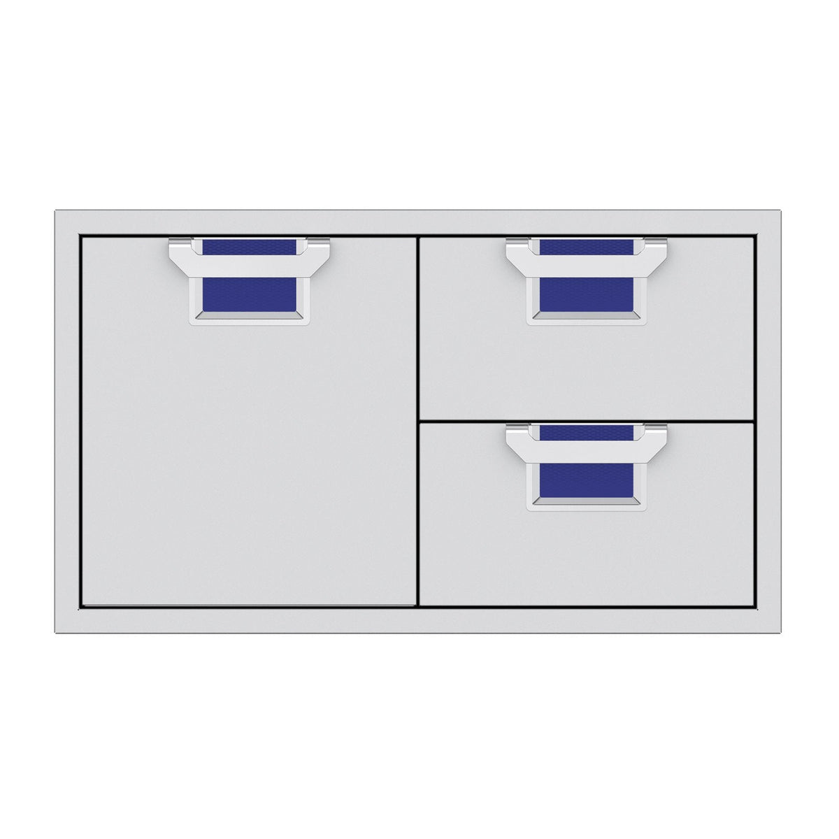Aspire by Hestan 36-Inch Double Drawer and Storage Door Combination (Prince Blue) - AESDR36-BU