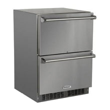 Marvel 24-Inch Outdoor Rated Refrigerated Drawers With Solid Stainless Steel Drawers and Lock - MODR224SS71A