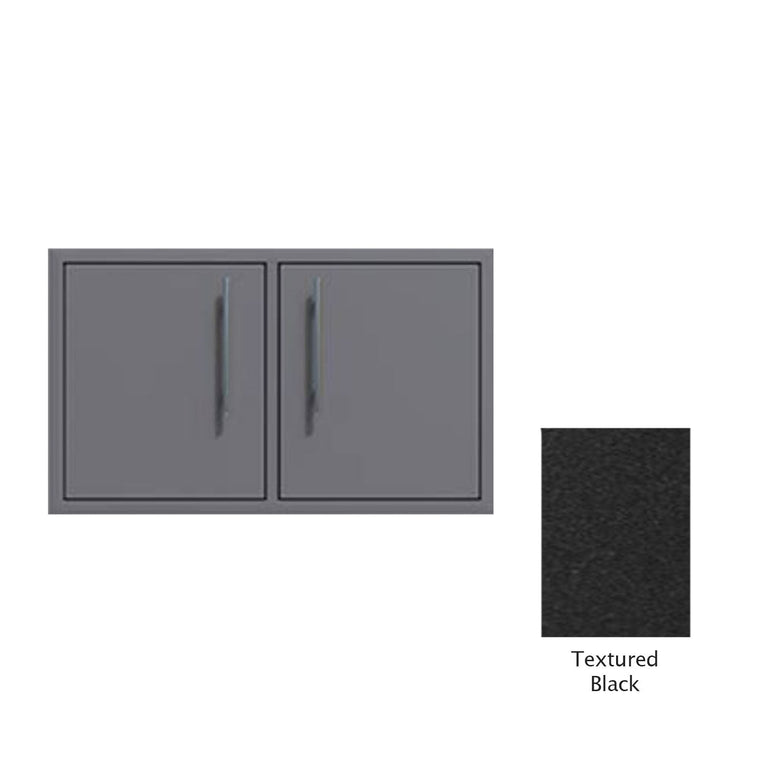 Canyon Series 30"w by 18"h Under-Grill Double Door Enclosure In Textured Black - CAN007-F01-TexturedBlack