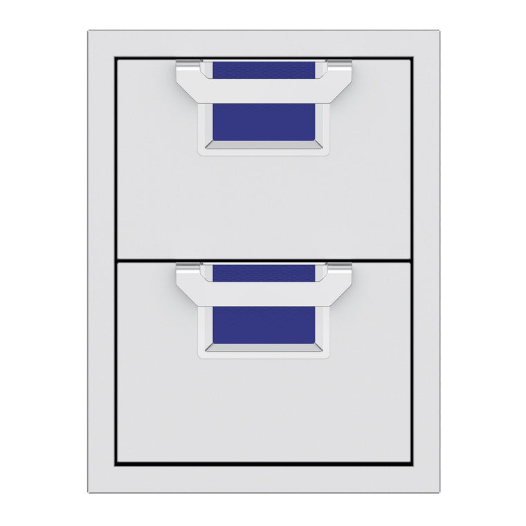 Aspire by Hestan 16-Inch Double Storage Drawers (Prince Blue) - AEDR16-BU