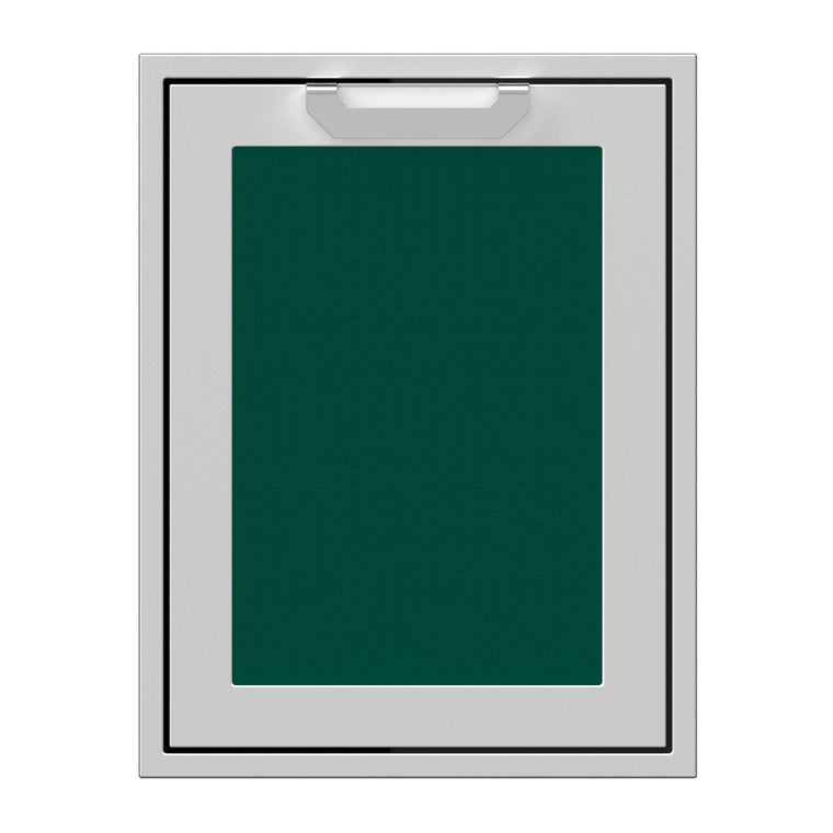 Hestan 20-Inch Trash and Recycle Center Storage Drawer w/ Recessed Marquise Accent Panel in Green - AGTRC20-GR