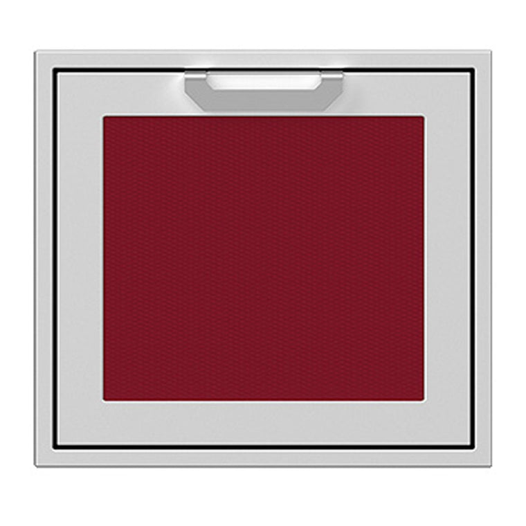 Hestan 24-Inch Single Access Door w/ Recessed Marquise Accented Panel (Right Hinge) in Burgundy - AGADR24-BG