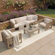 Andora 3 Seat Sofa Set with Coffee Table/Footstool in Weathered Brown