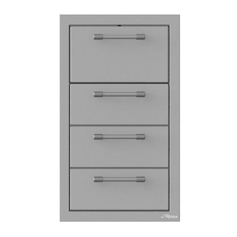 Alfresco 17-Inch Paper Towel Holder w/ Triple Storage Drawer Combo - AXE-3DRTH-SC