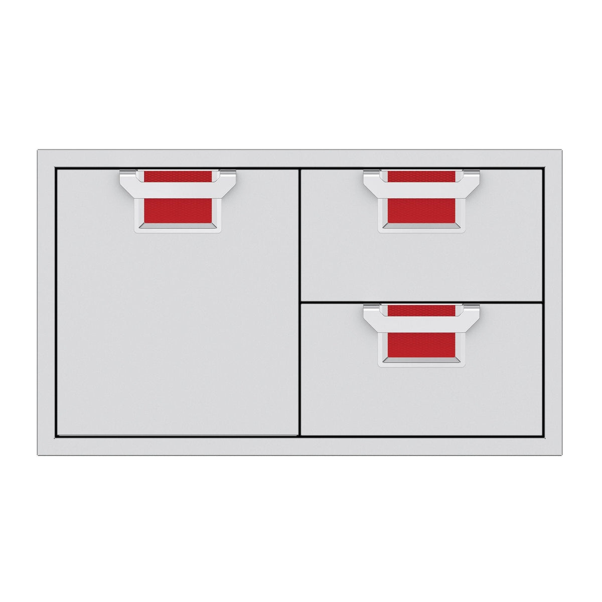 Aspire by Hestan 36-Inch Double Drawer and Storage Door Combination (Matador Red) - AESDR36-RD