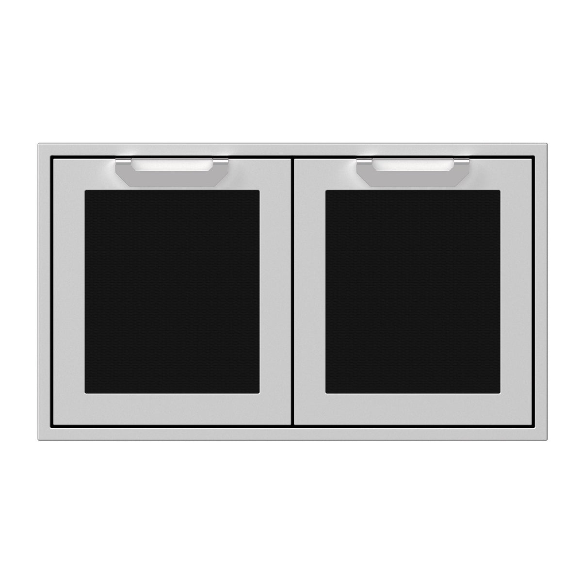 Hestan 36-Inch Double Access Doors w/ Recessed Marquise Accented Panels in Black - AGAD36-BK
