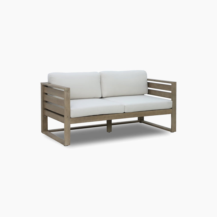 Andora 2 Seat Sofa in Weathered Brown and Linen