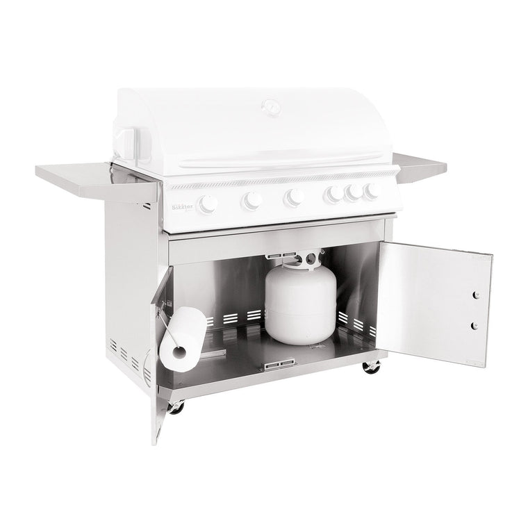 Summerset Stainless Steel Cart for 40-Inch Sizzler and Sizzler Pro Grills (Cart Only) - CART-SIZ40