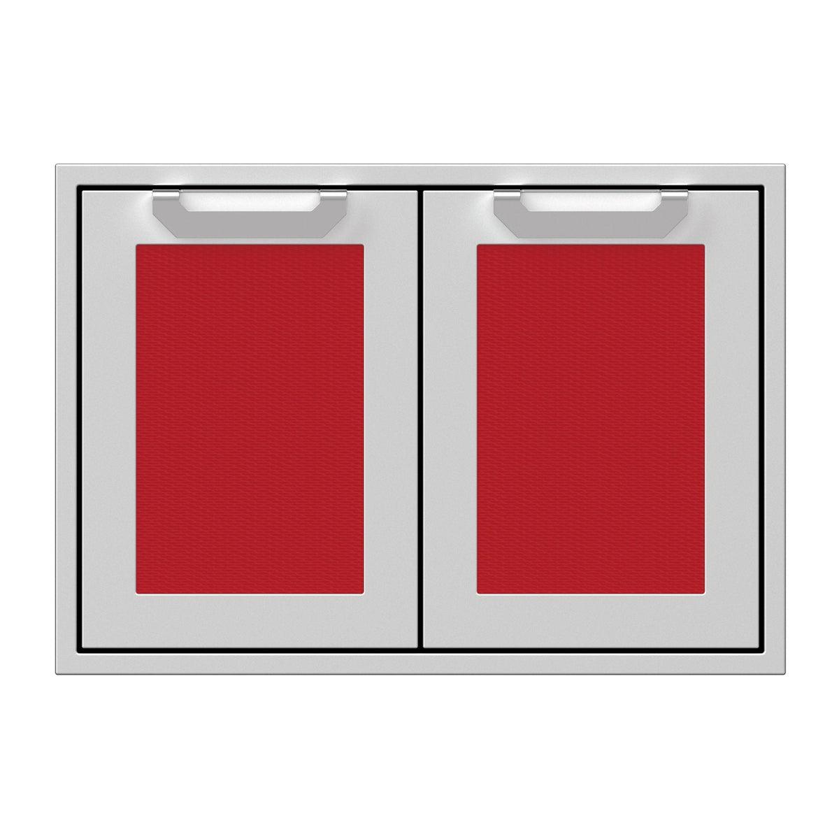 Hestan 30-Inch Double Access Doors w/ Recessed Marquise Accented Panels in Red - AGAD30-RD