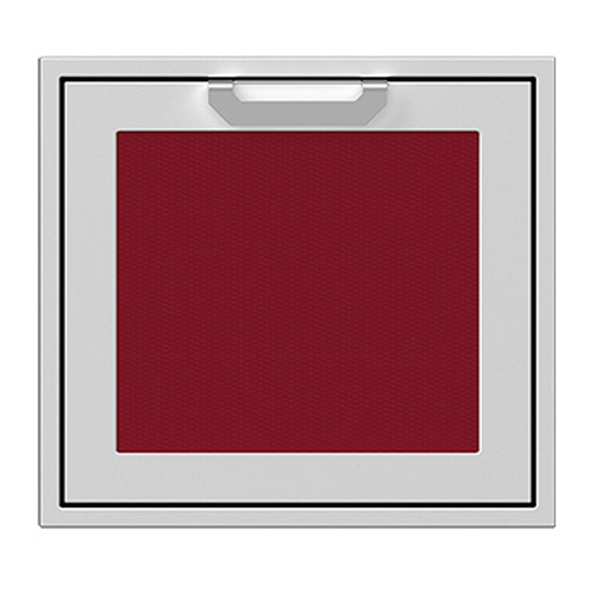 Hestan 24-Inch Single Access Door w/ Recessed Marquise Accented Panel (Left Hinge) in Burgundy - AGADL24-BG