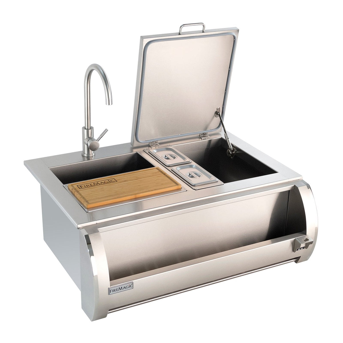 Fire Magic Built-In Beverage Butler w/ Hot &amp; Cold Faucet and Removable Cutting Board - 3835