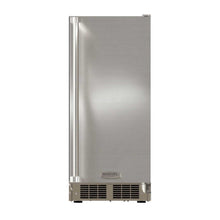 Marvel 15-Inch 39Lb. Outdoor Rated Clear Ice Machine With Installed Drain Pump and Solid Stainless Steel Door (Reversible Hinge) - MOCP215SS01B