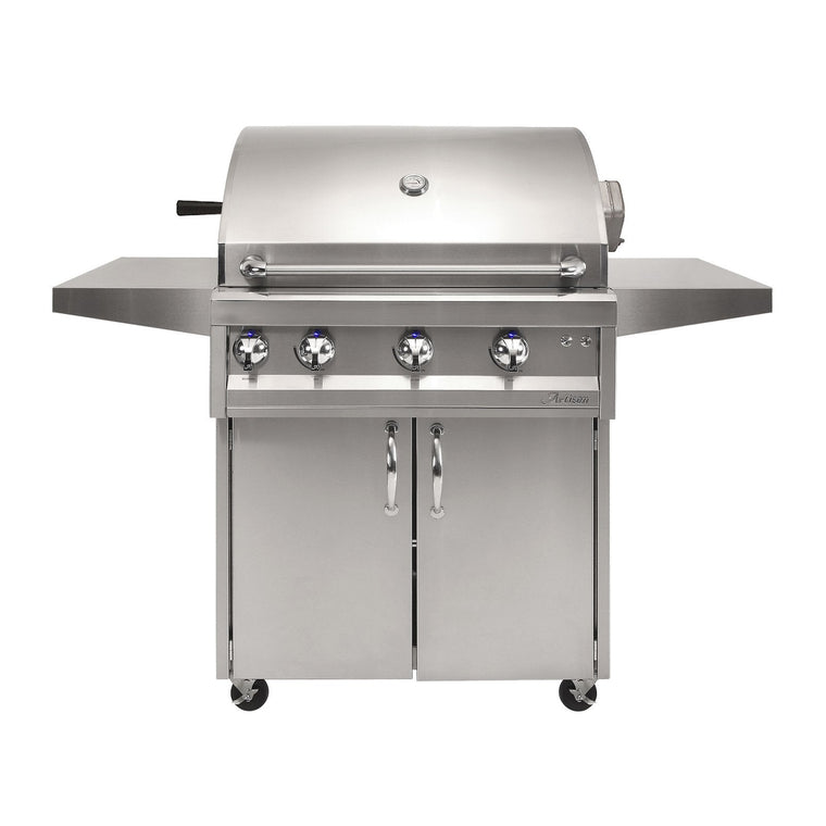 Artisan Professional 32-Inch Propane Gas Freestanding Gill w/ Rotisserie and Lights - ARTP-32C-LP