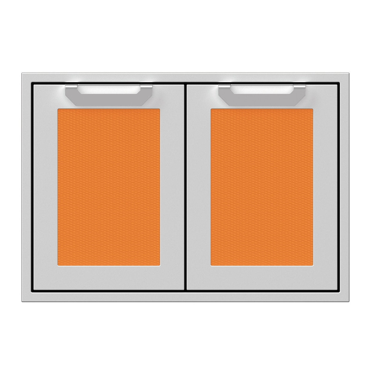 Hestan 30-Inch Double Access Doors w/ Recessed Marquise Accented Panels in Orange - AGAD30-OR