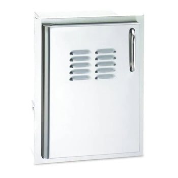 Fire Magic Select 14-Inch Single Access Door w/ Tank Tray &amp; Louvers (Left Hinge) - 33820-TSL