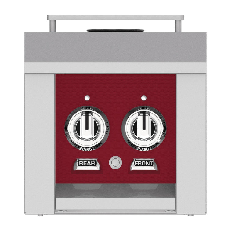 Hestan 12-Inch Propane Gas Built-In/Cart Mounted Double Side Burner in Burgundy - AGB122-LP-BG