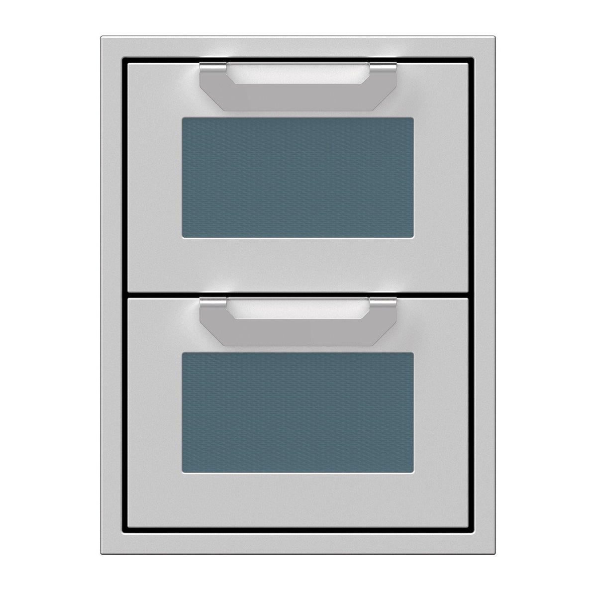 Hestan 16-Inch Double Drawers w/ Recessed Marquise Accented Panels in Dark Gray - AGDR16-GG