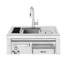 Lynx 30-Inch Built-In Cocktail Station With Sink &amp; Ice Bin Cooler LCS30