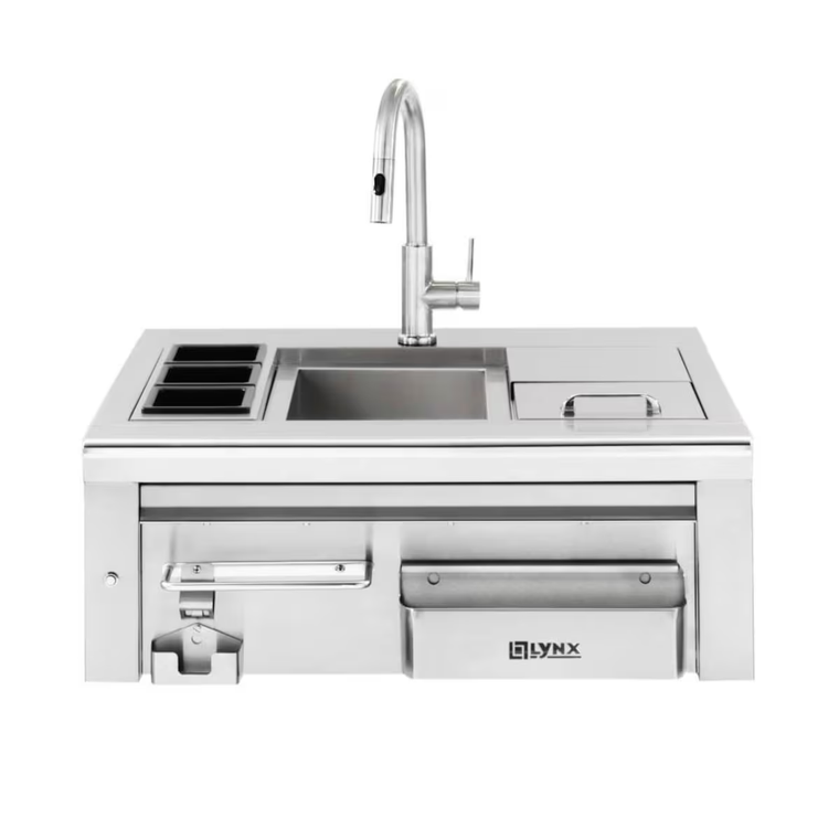 Lynx 30-Inch Built-In Cocktail Station With Sink &amp; Ice Bin Cooler LCS30