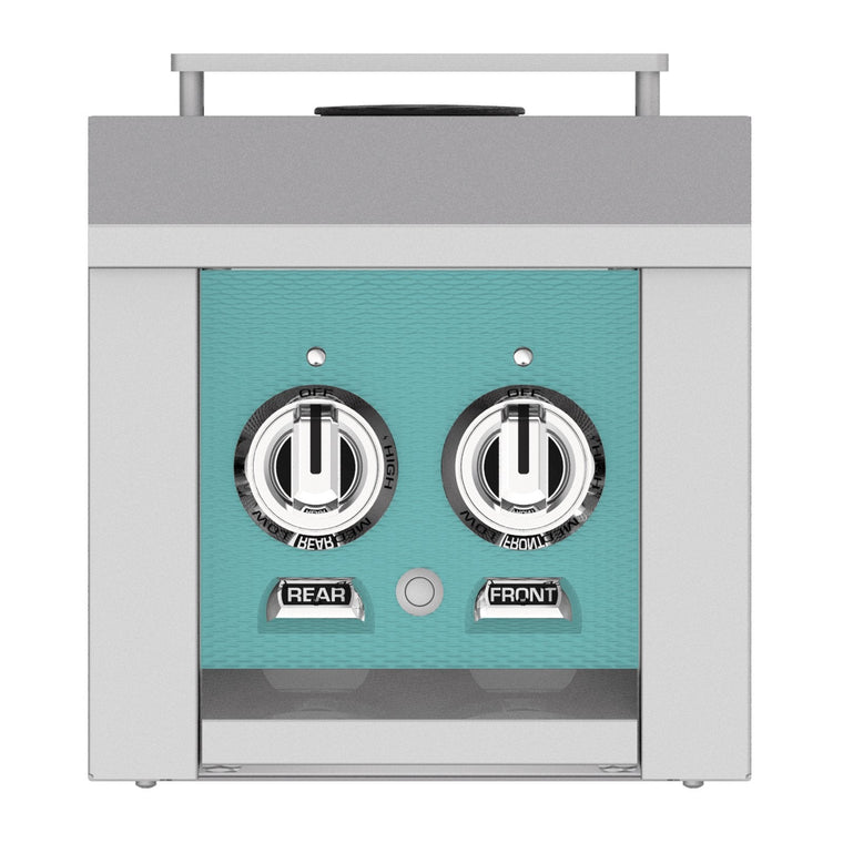 Hestan 12-Inch Propane Gas Built-In/Cart Mounted Double Side Burner in Turquoise - AGB122-LP-TQ