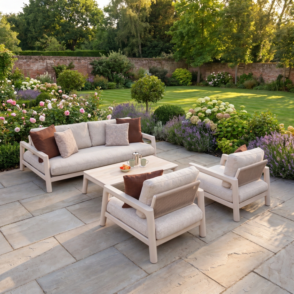 Theia 3 Seat Sofa Set in Oatmeal