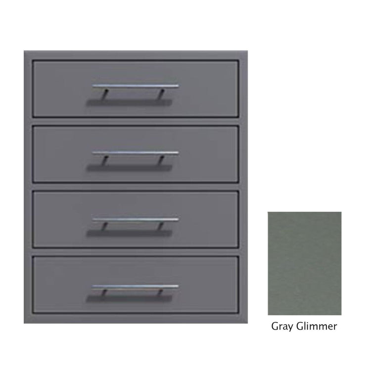 Canyon Series 18"w by 29"h 4 Storage Drawer Enclosure, Fully-Extensible In Grey Glimmer - CAN003-F01-TexturedGreyGlimmer