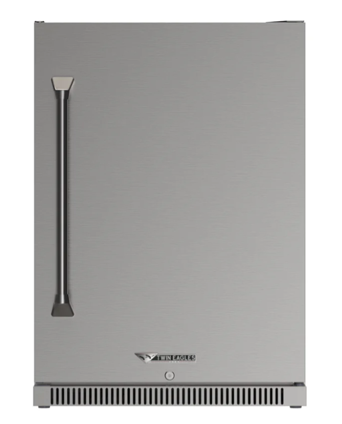 Twin Eagles 24-Inch 5.1 Cu. Ft. Outdoor Rated Compact Refrigerator with Lock - TE24F