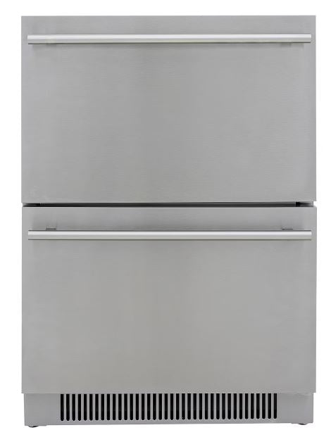 Blaze 23.5-Inch Stainless Steel 5.1 Cu. Ft Outdoor Rated Double Refrigerated Drawers - BLZ-SSRF-DBDR5.1