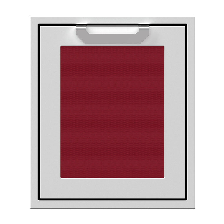 Hestan 18-Inch Single Access Door w/ Recessed Marquise Accented Panel (Left Hinge) in Burgundy - AGADL18-BG