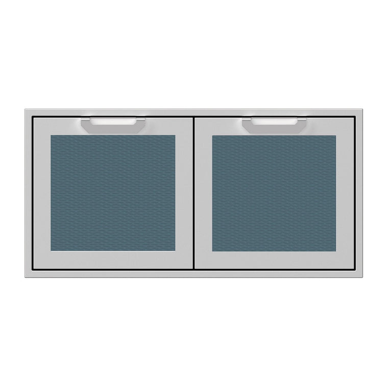 Hestan 42-Inch Double Access Doors w/ Recessed Marquise Accented Panels in Dark Gray - AGAD42-GG