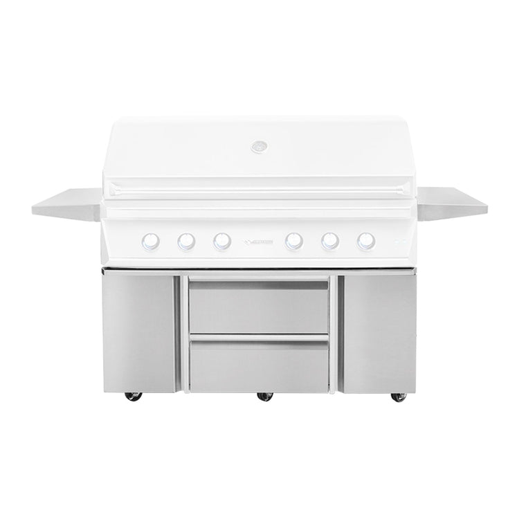 Twin Eagles 54-Inch Grill Base w/ Storage Drawers, Two Doors - TEGB54SD-B