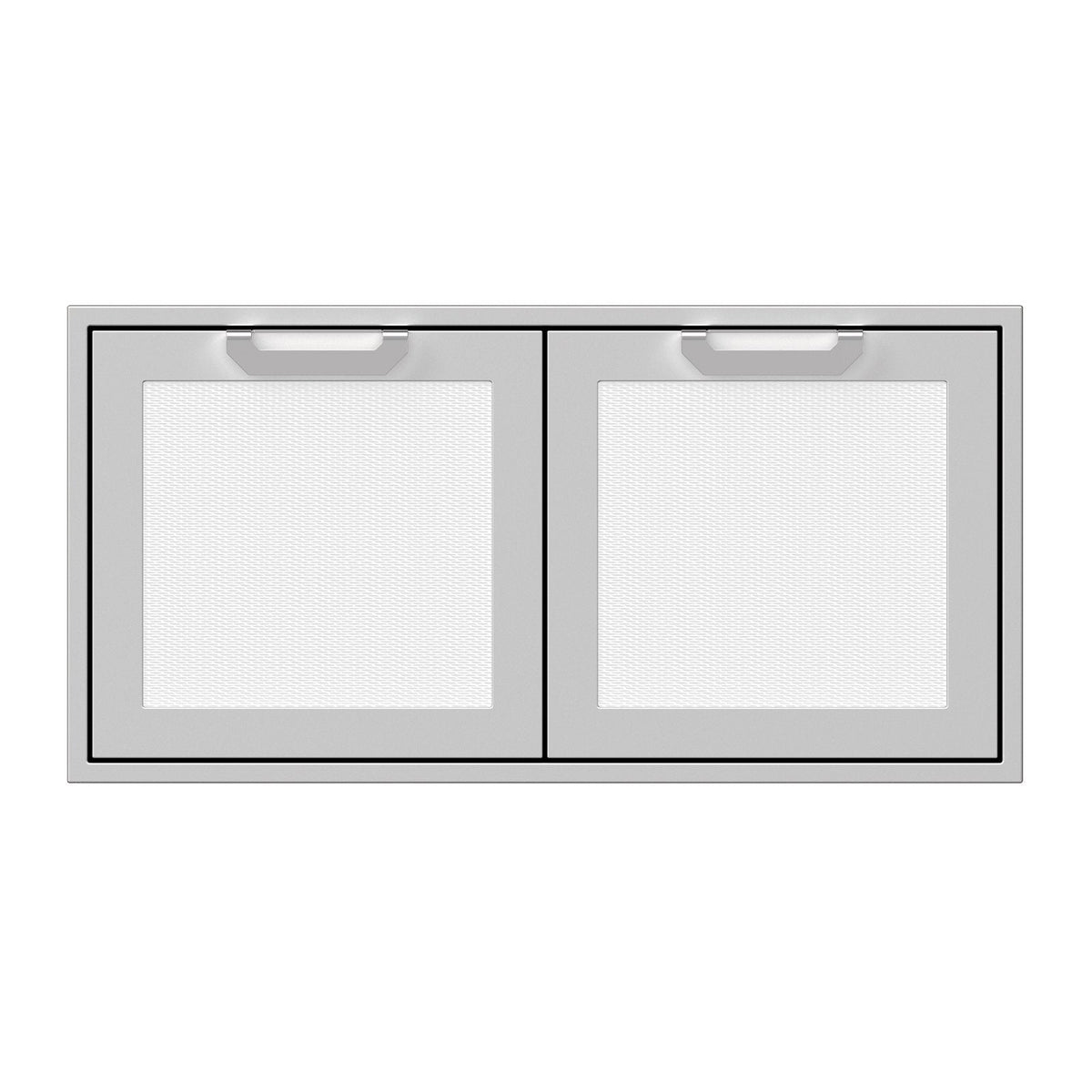 Hestan 42-Inch Double Access Doors w/ Recessed Marquise Accented Panels in White - AGAD42-WH