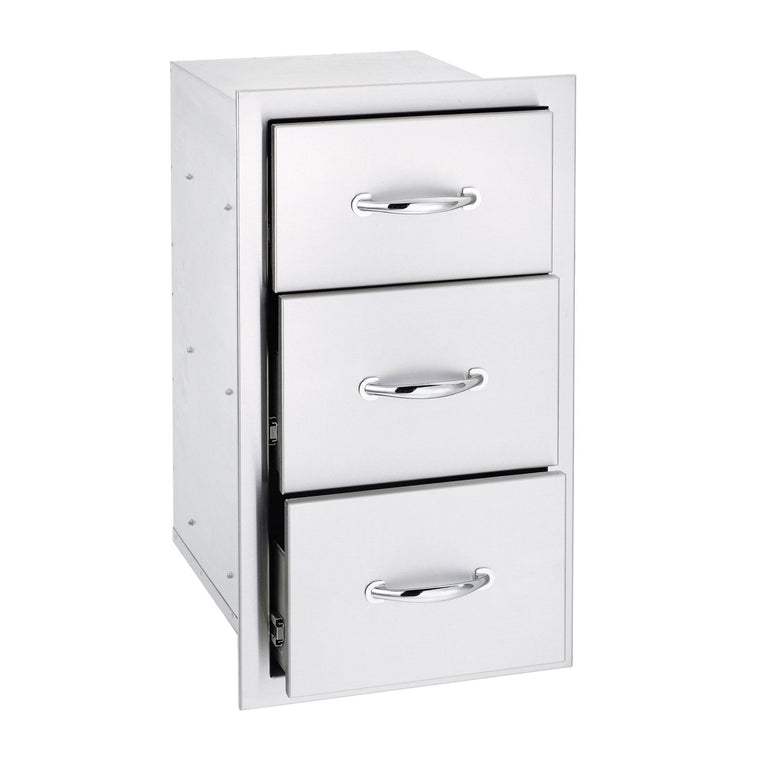 Summerset 17-Inch North American Stainless Steel Triple Drawer - SSDR3-17