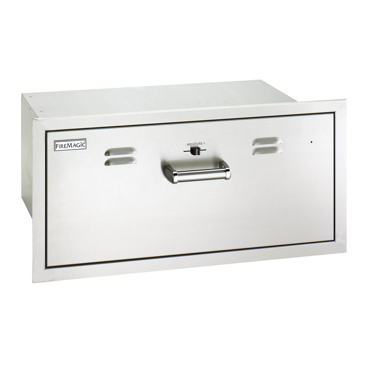 Fire Magic Premium Flush 30-Inch Built-In Electric Warming Drawer (Soft Close) - 53830-SW