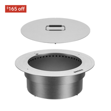Zentro Stainless Steel Smokeless Fire Pit Insert