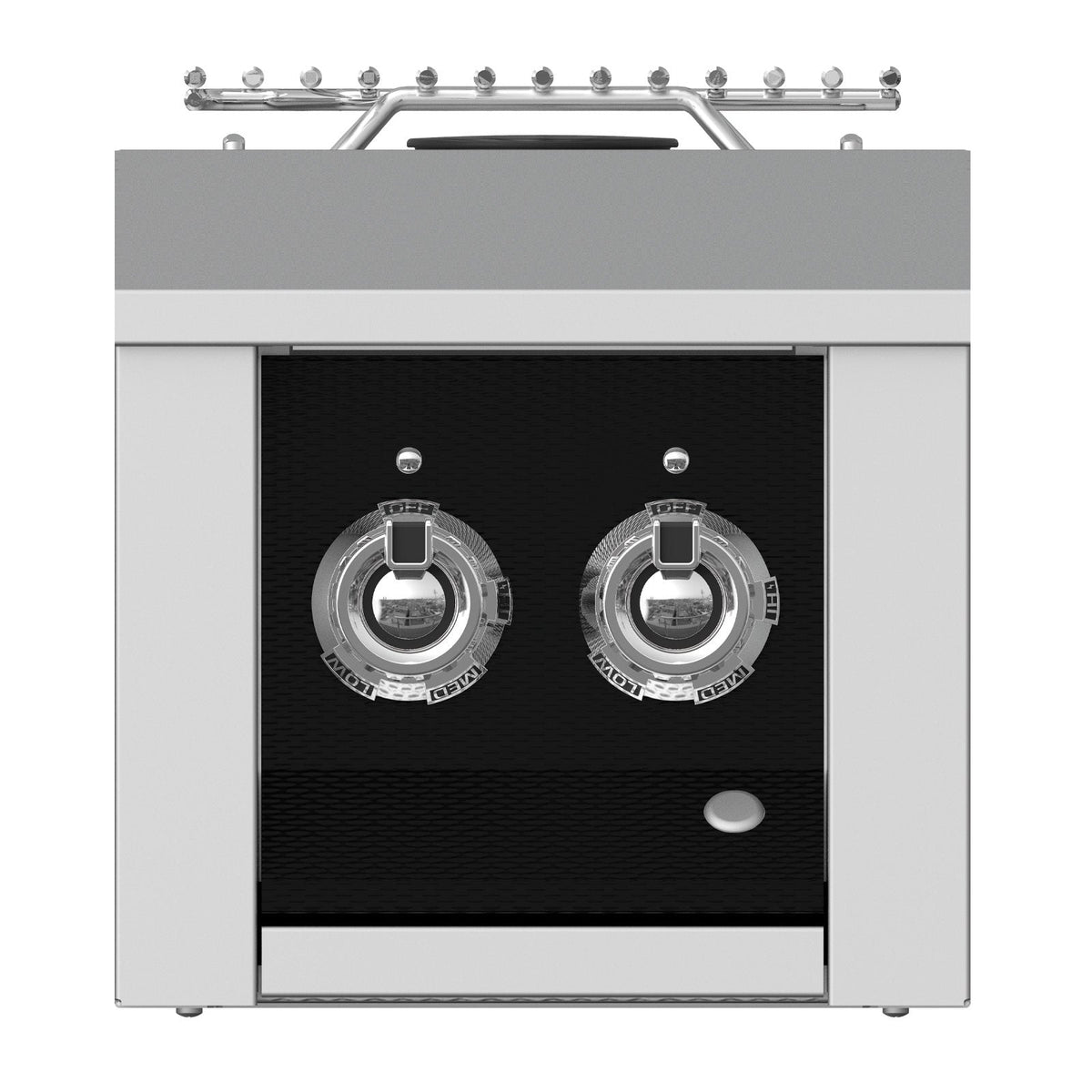 Aspire by Hestan 12-Inch Natural Gas Built-In Double Side Burner (Stealth Black) - AEB122-NG-BK
