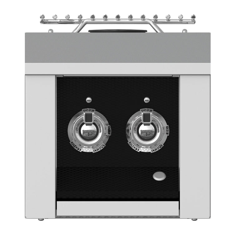 Aspire by Hestan 12-Inch Natural Gas Built-In Double Side Burner (Stealth Black) - AEB122-NG-BK