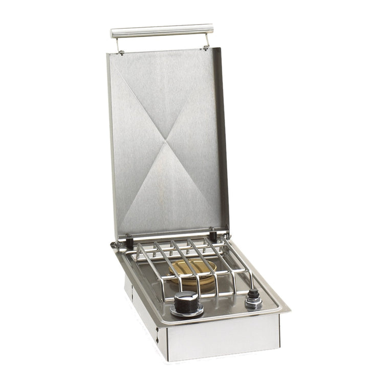 Fire Magic Propane Gas Drop-In Single Side Burner w/ Stainless Steel Hinged Lid - 3280P