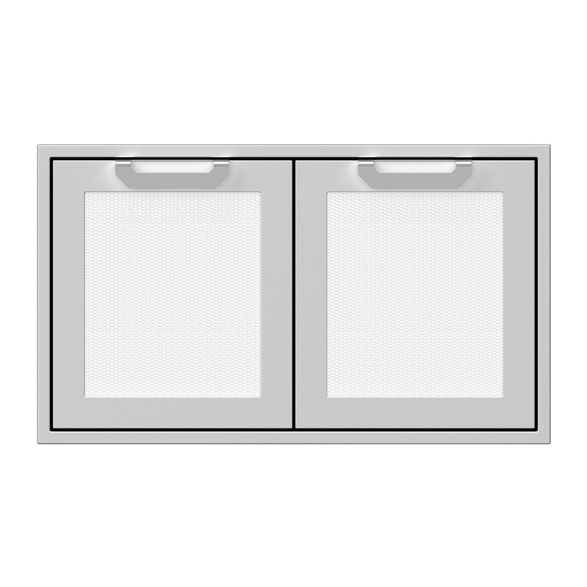 Hestan 36-Inch Double Access Doors w/ Recessed Marquise Accented Panels in White - AGAD36-WH