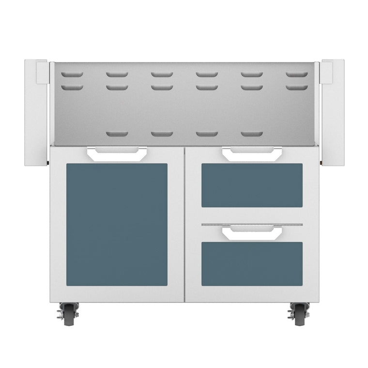 Hestan 36-Inch Double Drawer and Door Grill Cart in Dark Gray - GCR36-GG