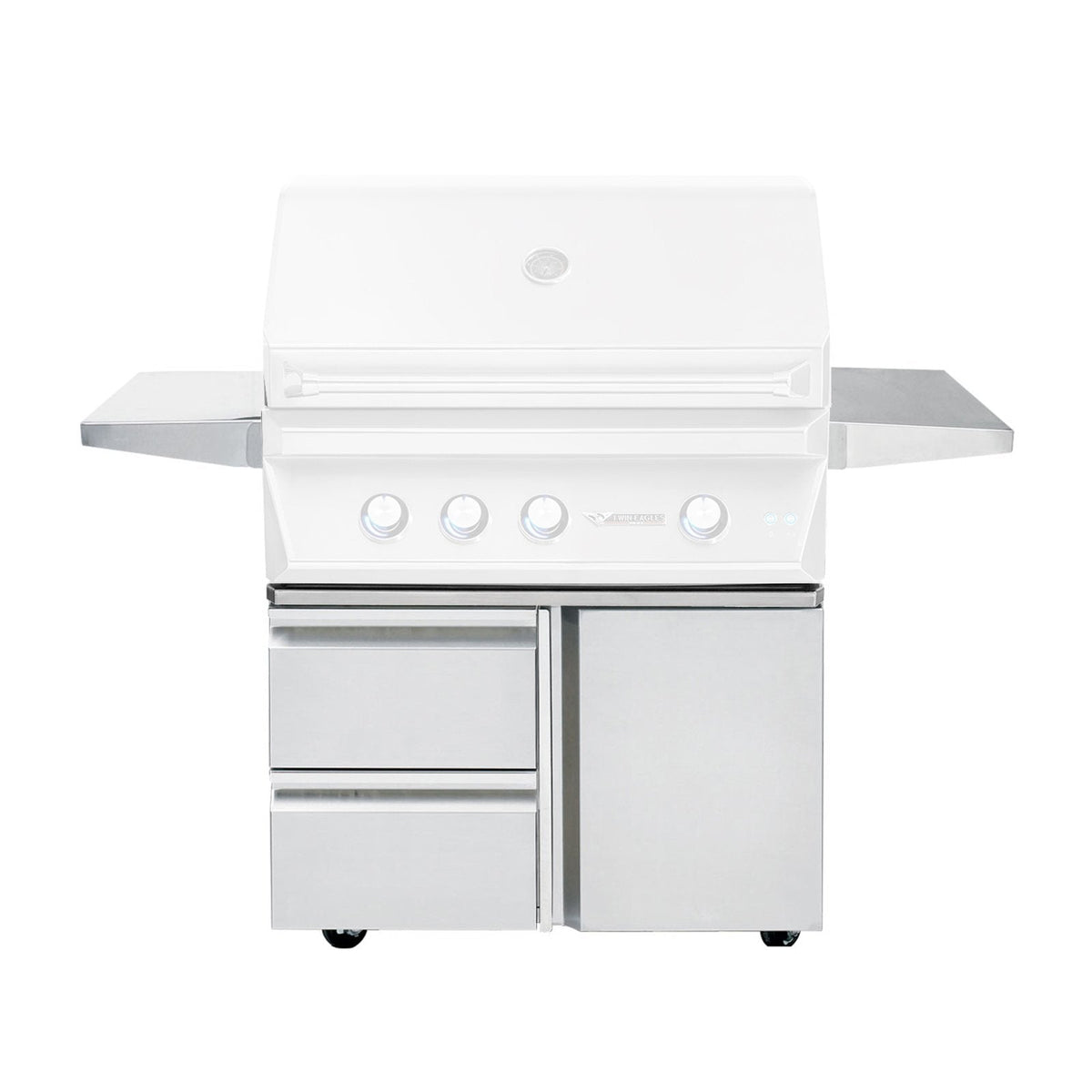 Twin Eagles 36-Inch Grill Base w/ Storage Drawers, Single Door - TEGB36SD-B