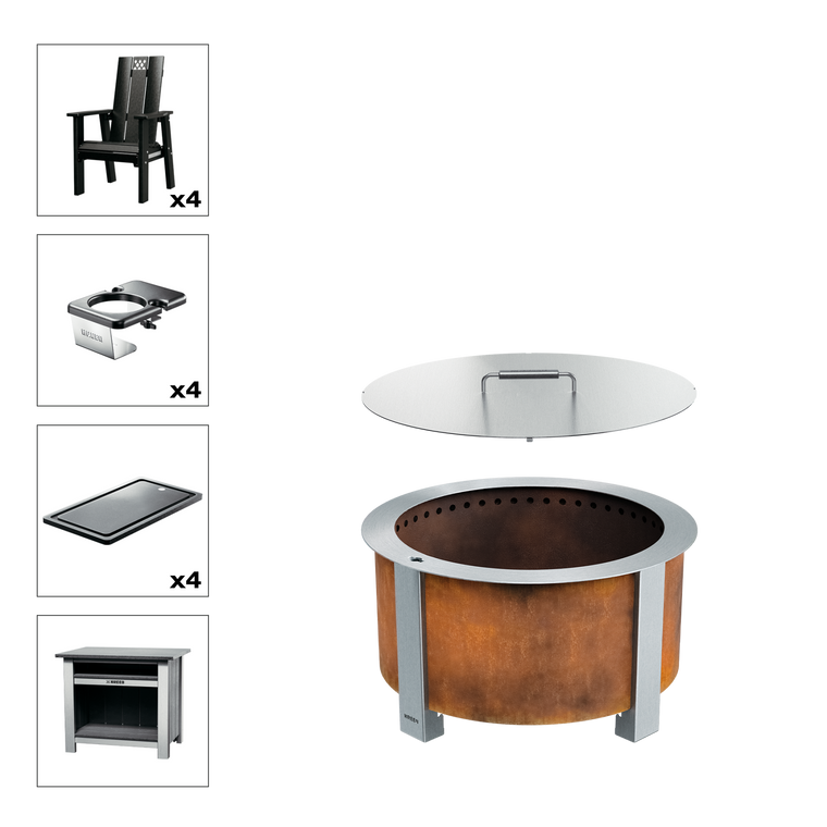 X Series Total Patio Fire Pit Bundle