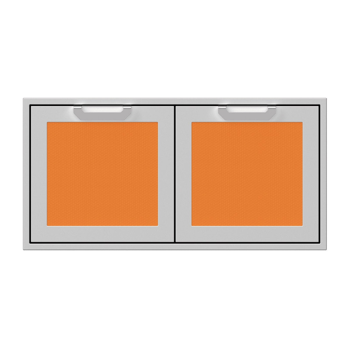 Hestan 42-Inch Double Access Doors w/ Recessed Marquise Accented Panels in Orange - AGAD42-OR