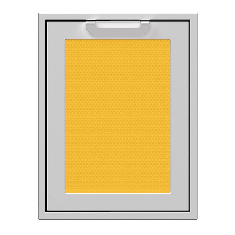 Hestan 20-Inch Trash and Recycle Center Storage Drawer w/ Recessed Marquise Accent Panel in Yellow - AGTRC20-YW