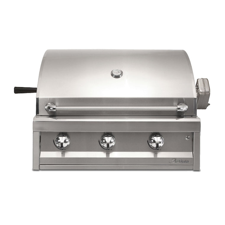 Artisan Professional 32-Inch Propane Gas Built-In Gill w/ Rotisserie and Lights - ARTP-32-LP