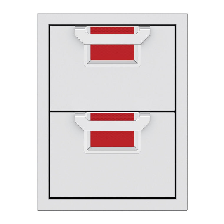 Aspire by Hestan 16-Inch Double Storage Drawers (Matador Red) - AEDR16-RD