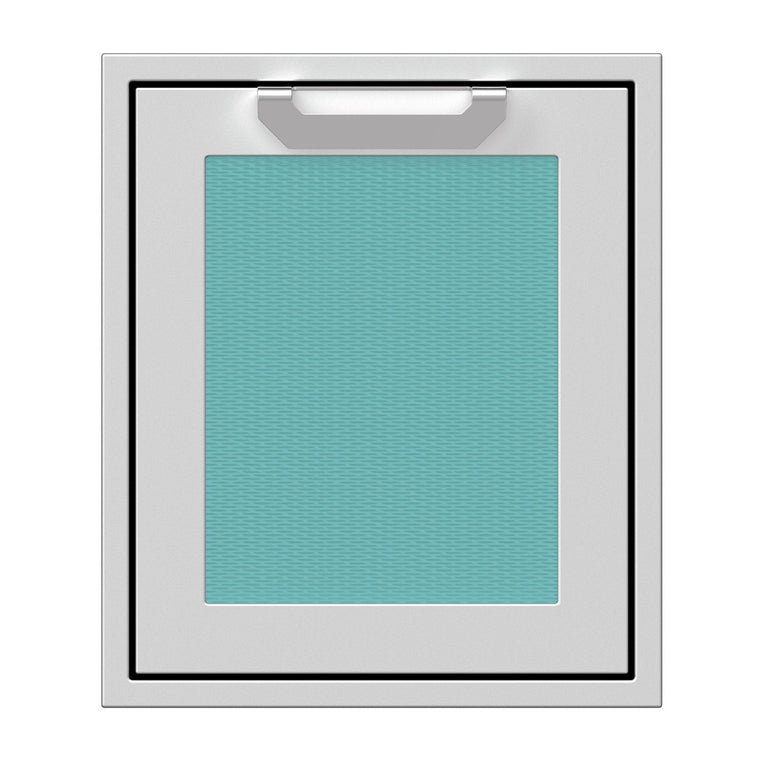 Hestan 18-Inch Single Access Door w/ Recessed Marquise Accented Panel (Left Hinge) in Turquoise - AGADL18-TQ