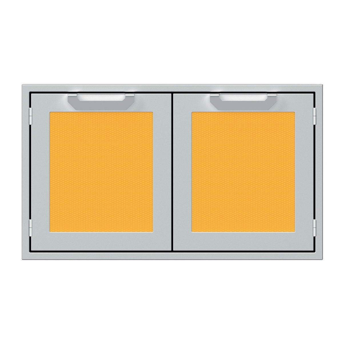 Hestan 36-Inch Double Door Sealed Pantry Storage w/ Recessed Marquise Accented Panels in Yellow - AGLP36-YW
