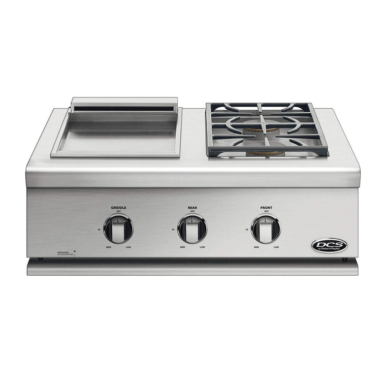 DCS Series 7 30-Inch Built-In Natural Gas Double Side Burner w/ Griddle - BFGC-30BGD-N