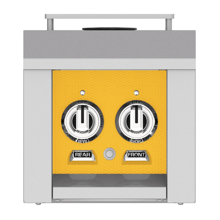 Hestan 12-Inch Propane Gas Built-In/Cart Mounted Double Side Burner in Yellow - AGB122-LP-YW